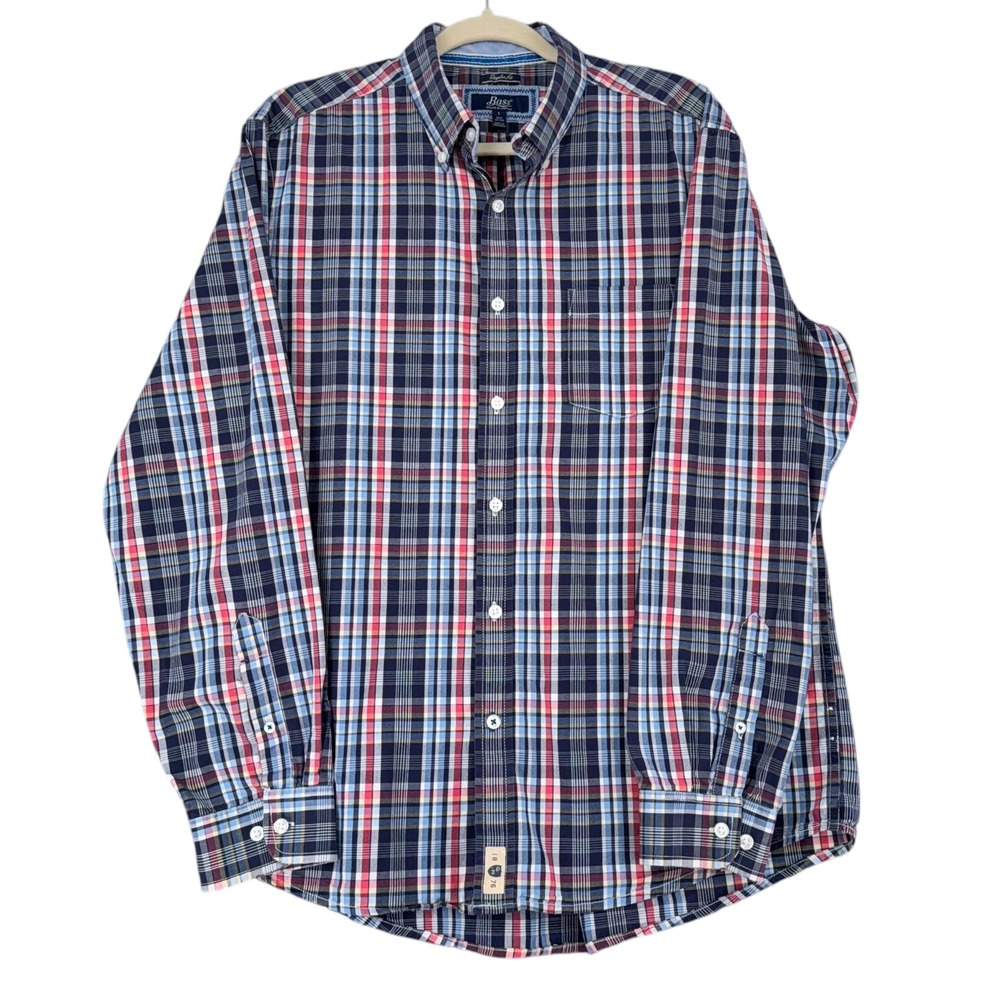 GH Bass & Co Regular Fit Plaid Button Down Shirt Long Sleeve Men‎ Size L